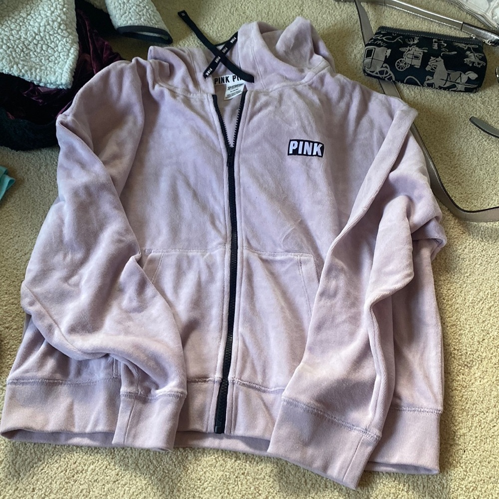 NWOT velour zip up